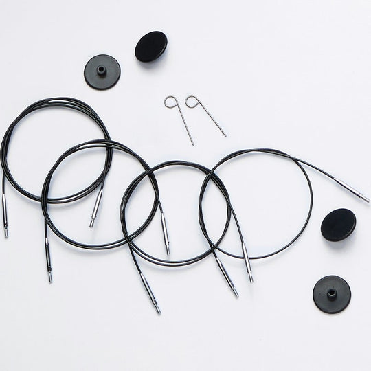 Câble pivotant Swivel pour aiguilles circulaires interchangeables - Black - KnitPro