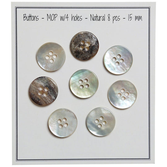 Boutons de nacre - Naturel - Go Handmade