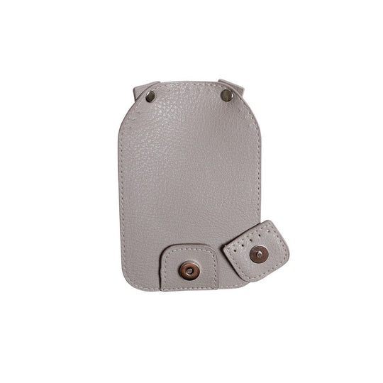Rabat de sac avec bouton magnétique - Beige/Argent - Go Handmade