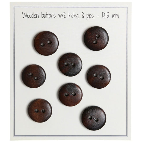 Boutons en bois - UFO - Foncés - 8 pièces - Go Handmade