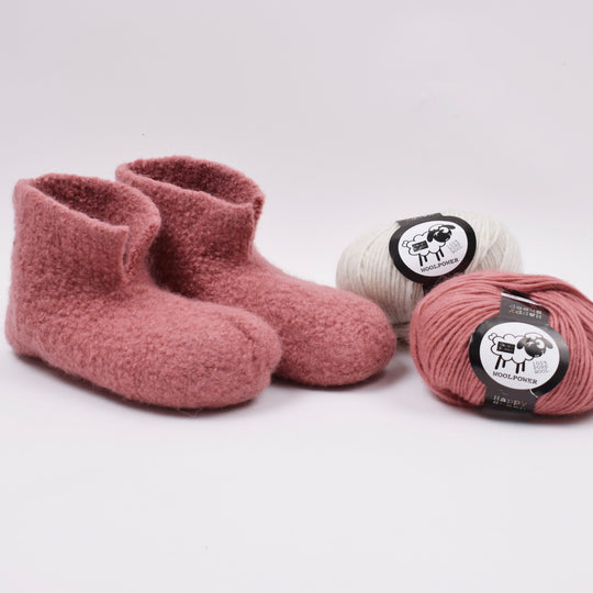 Chaussons feutrés - Tricotés