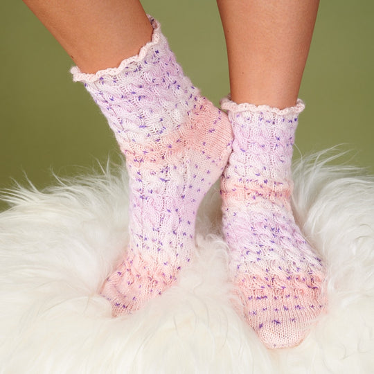 Chaussettes avec Torsades