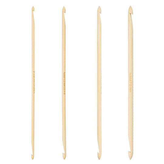 Ensemble de crochets tunisiens doubles en bambou - 20 cm - Hobbii