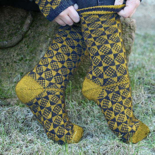 Chaussettes à motifs de losanges