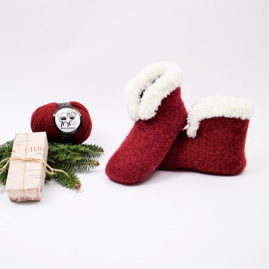 Chaussons feutrés au crochet