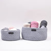 

Panier Ribbon avec fond en cuir rond- classique
2