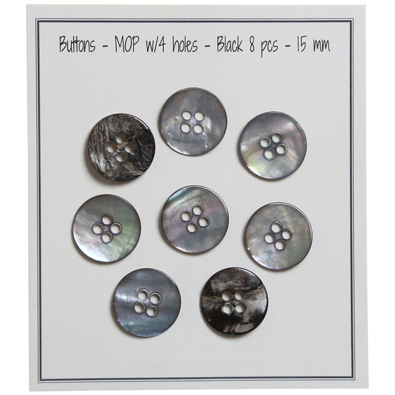 

Boutons de nacre - Noir - Go Handmade
4