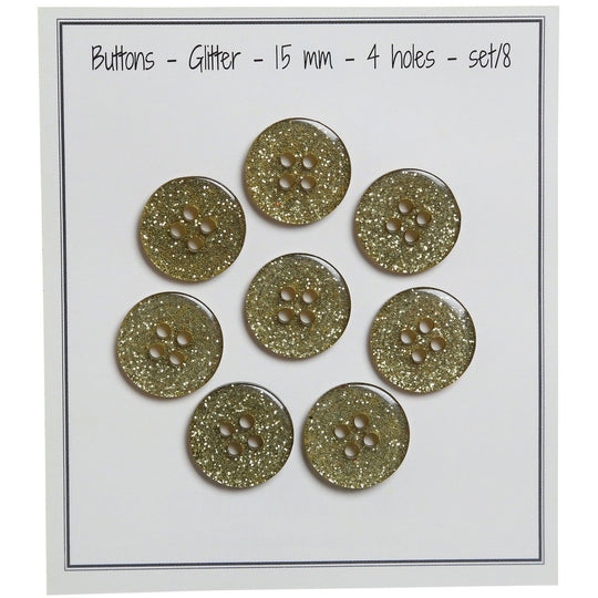 Boutons Glitter - Vert - Plusieurs Tailles - Go Handmade