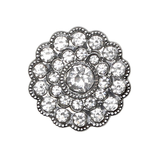 Boutons Bling - Petites Pierres - Argent - 4 pcs. - Go Handmade