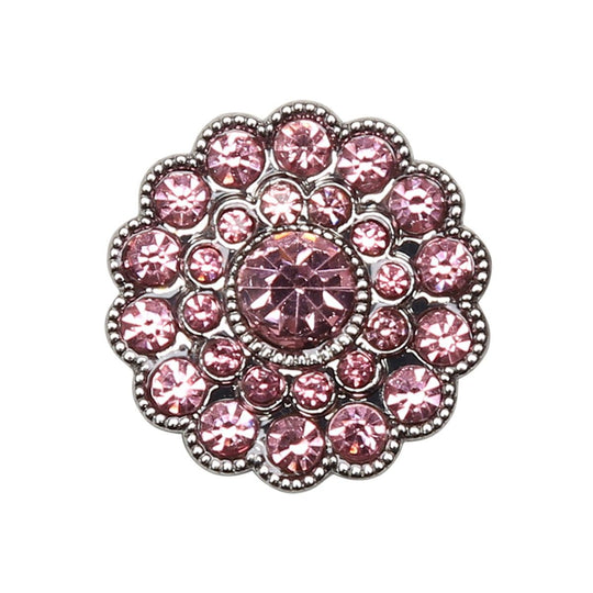 Boutons Bling - Petites Pierres - Rose- 4 pcs. - Go Handmade