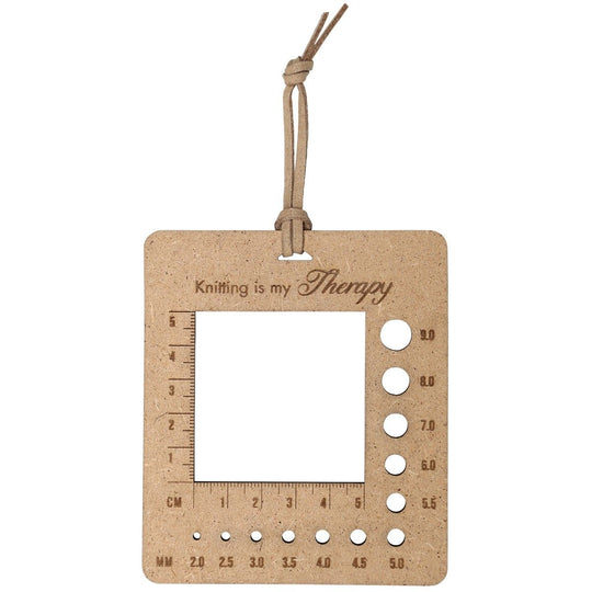 Règle à échantillon de tricot en bois - Go Handmade
