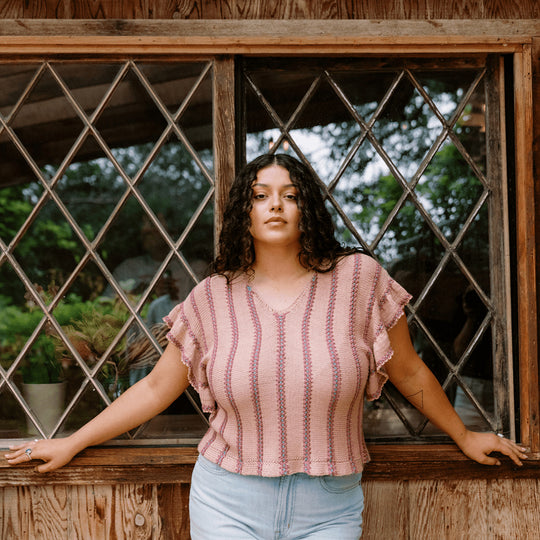 Dalle de Verre - Haut à Manches Volantées