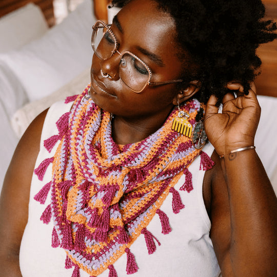 Confetti Glass - Châle Triangulaire