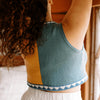 

Bevelled Tank - Haut Intarsia Sans Manche
4