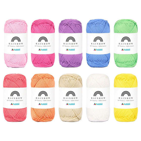 

Rainbow Cotton 8/4 Color Pack - Hobbii
1