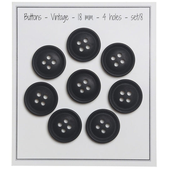 Boutons Vintage - Black - Plusieurs Tailles - Go Handmade