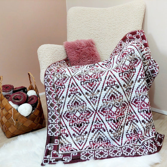 

Aztecana - Couverture Crochet Mosaïque
2
