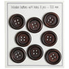 

Boutons en bois - Round Groove - Foncés - 8 pièces - Go Handmade
1