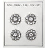 

Boutons Bling - Grosses Pierres - Argent - 4 pcs. - Go Handmade
2