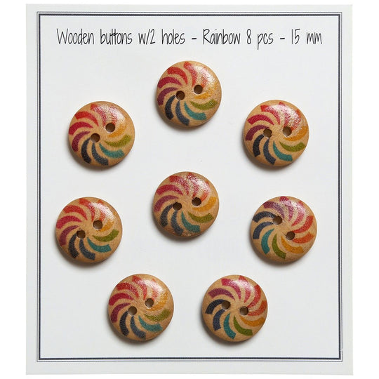 Boutons arc-en-ciel - 15 mm - Go Handmade