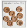 

Boutons en bois - Round Groove - Motif couture - 8 pièces - Go Handmade
2