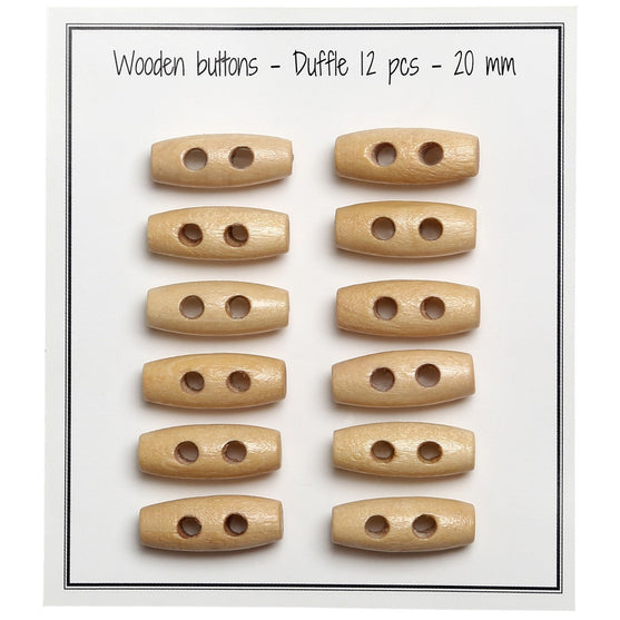 

Boutons en bois allongés Mini - 20 mm - Go Handmade
4