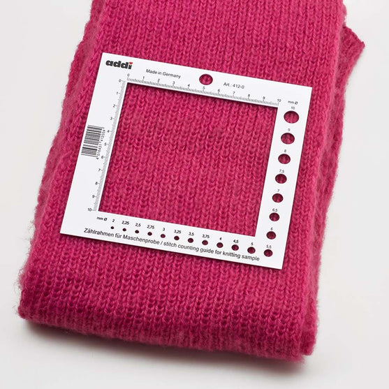 

Règle à échantillon de tricot avec jauge pour aiguille - addi
2