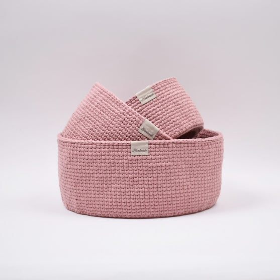 

Panier Ribbon avec base en cuir ronde – maille jersey
3