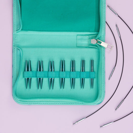 

Ensemble d'aiguilles circulaires interchangeables Stellar Mini - Emerald - Hobbii
3