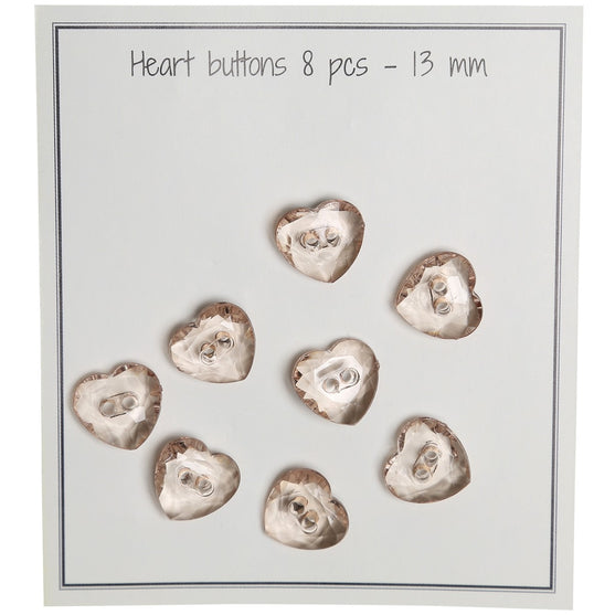 

Boutons coeur - 8 pièces - Go Handmade
3
