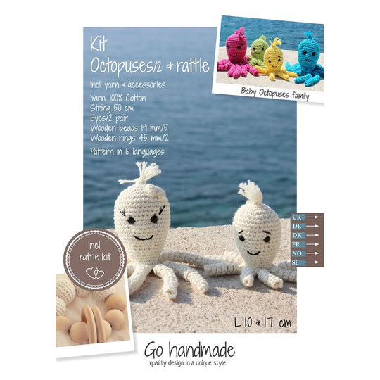 Modèle crochet - Pieuvre &amp; Hochet - Go Handmade