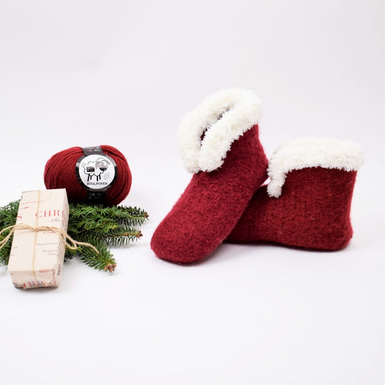 

Chaussons feutrés au crochet
1