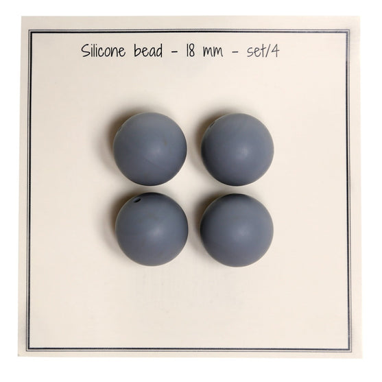 

Perles en silicone  - diamètre 18mm - 4 pièces - Go Handmade
3