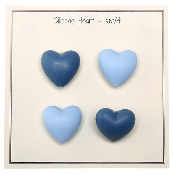 

Perles en silicone - Coeur - 4 pièces - Go Handmade
2