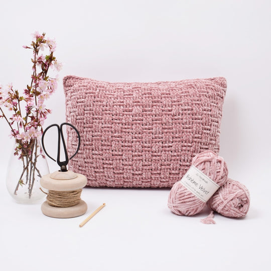 Coussin tressé Velvet - Allongé