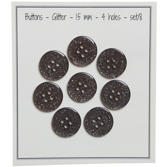 

Boutons Glitter - Noir - Plusieurs Tailles - Go Handmade
5