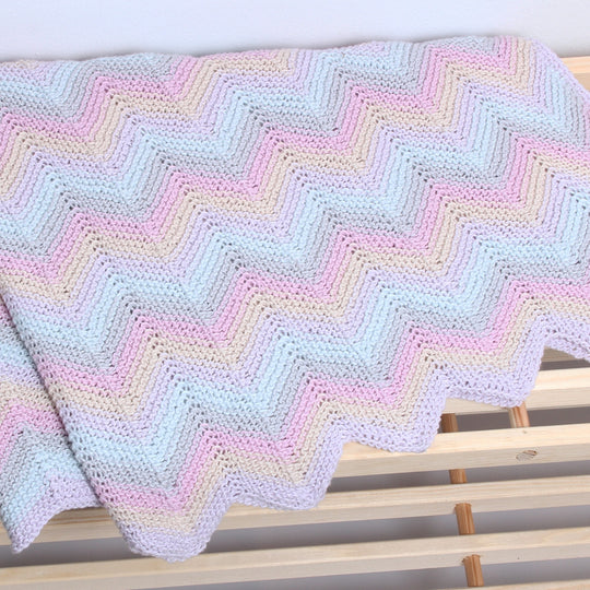 Couverture Bébé Zig Zag (Pastel)