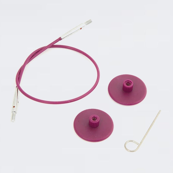 

Câble pivotant Swivel pour aiguilles circulaires interchangeables - Purple - KnitPro
5