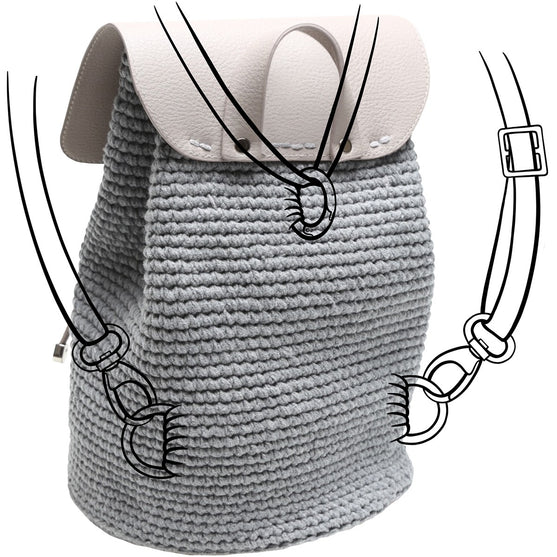 

Rabat de sac avec bouton magnétique - Noir/Bronze - Go Handmade
9