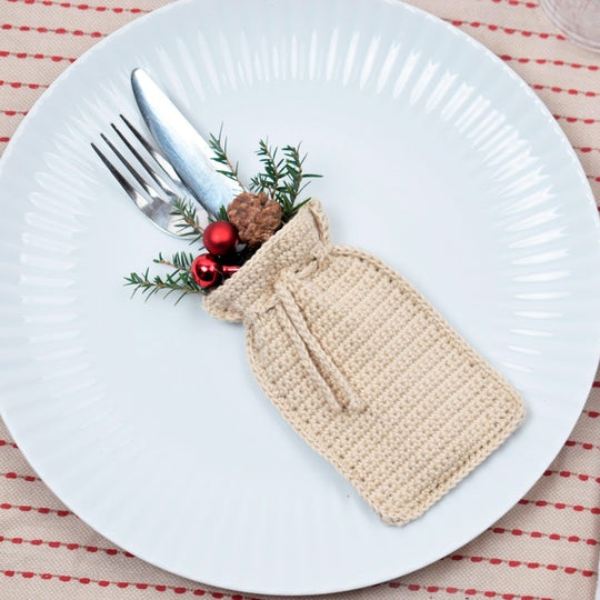 Pochette pour couverts de Noël