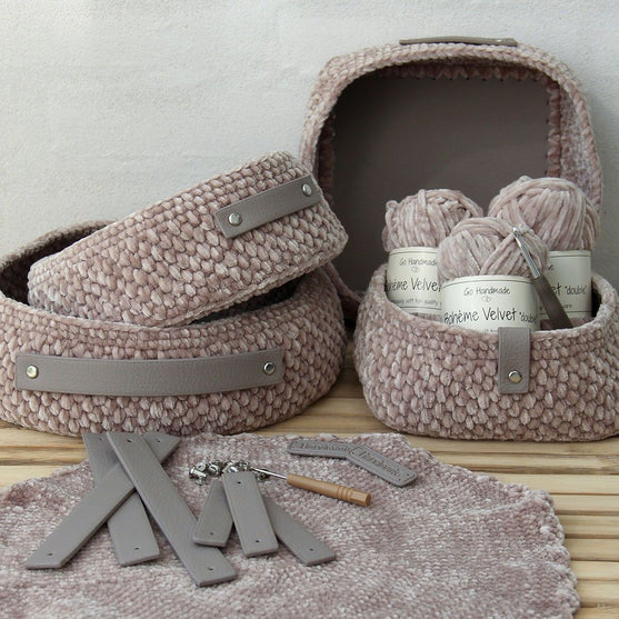 

Moss Stitch Panier pour fonds en simili cuir - universel
2