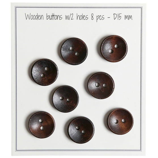 

Boutons en bois profonds - Foncés - 8 pièces - Go Handmade
2
