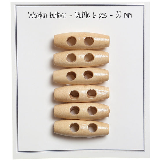 

Boutons en bois allongés - 30 mm - Go Handmade
4