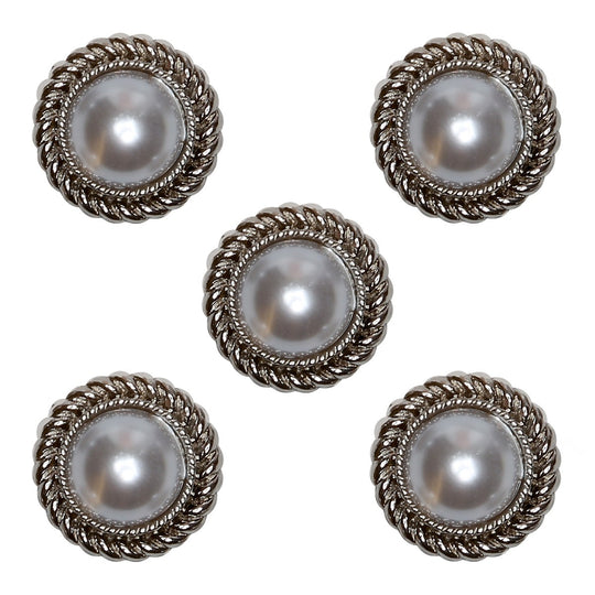 Boutons perles - 15 mm - 5 pièces - Go Handmade
