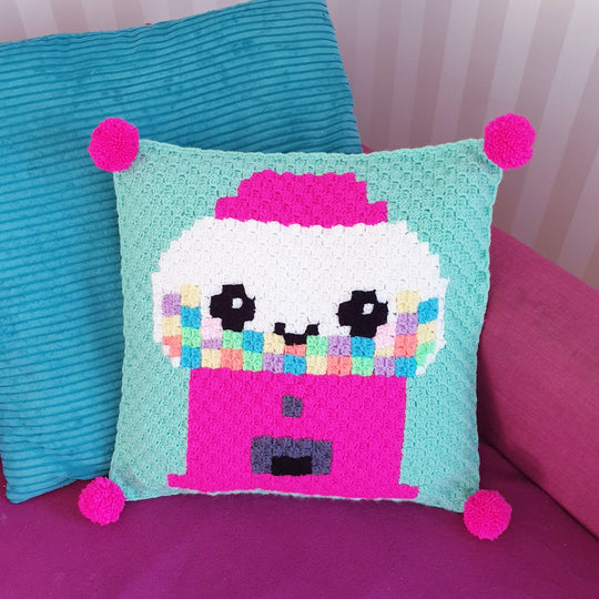 Kawaii Machine à chewing-gum - Coussin