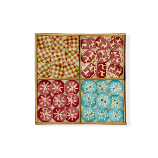 Boutons en bois - Noël - 18 mm - Hobbii