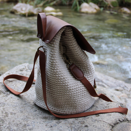 

Rabat de sac avec bouton magnétique - Brun/Bronze - Go Handmade
8