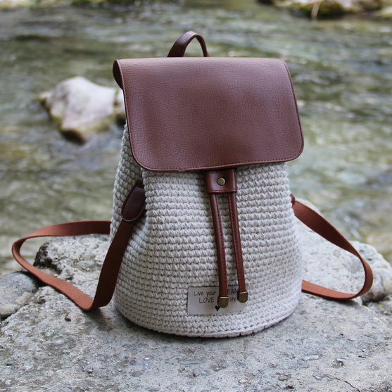 

Rabat de sac avec bouton magnétique - Brun/Bronze - Go Handmade
6