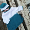 

Teal Darling - Robe Bébé et Bonnet
1