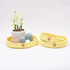

Plateaux de décoration avec fond rond en cuir – Pâques
1